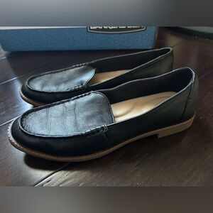 Sperry Black Leather Topsider Loafers Waypoint Slipper Size 7